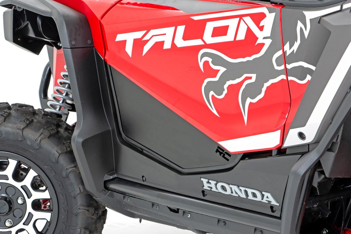 Honda Talon 1000RS Lower Doors - Front - Rough Country - Powder Coated Steel - Black - 2023+